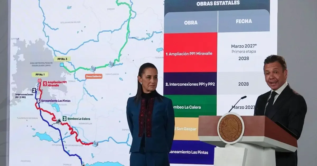 El plan busca mejorar el abastecimiento y la calidad del agua en la zona metropolitana de Guadalajara.