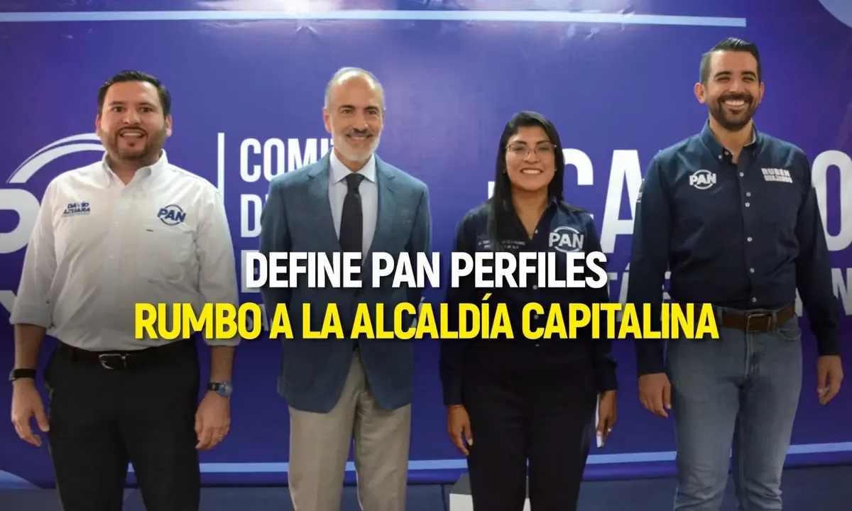 Cuatro aspirantes buscan coordinar al PAN en la capital potosina con miras a la elección de 2027.