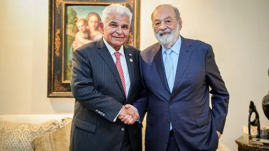 José Raúl Mulino se reunió con Carlos Slim para promover proyectos en Panamá.