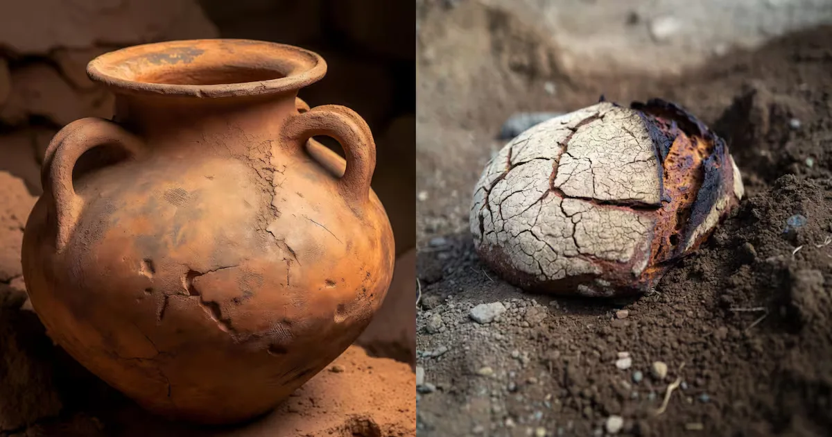 Panes neolíticos de Mesopotamia descubiertos en excavaciones arqueológicas.