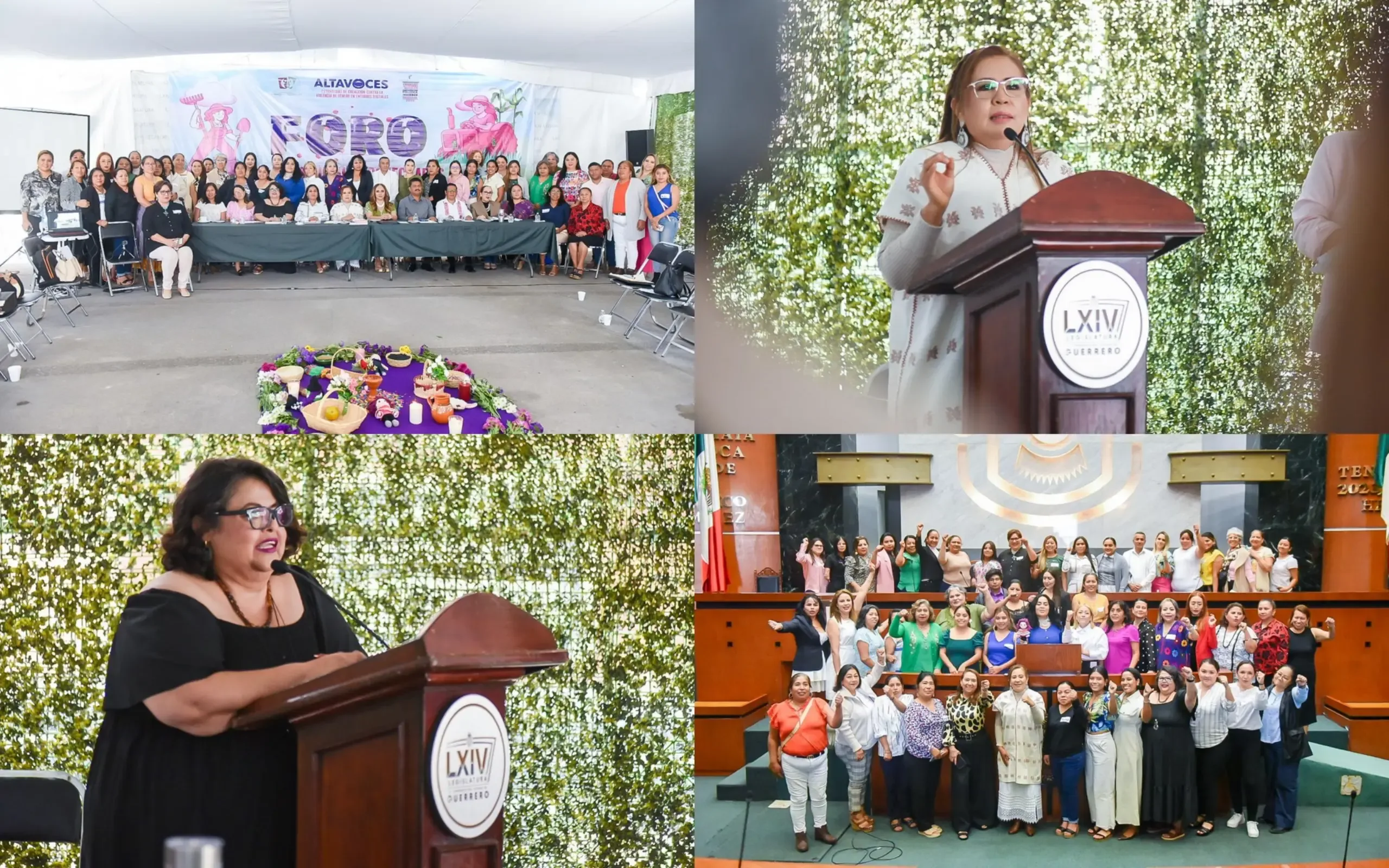 "Participantes del foro discuten sobre derechos y empoderamiento de mujeres rurales en Guerrero."