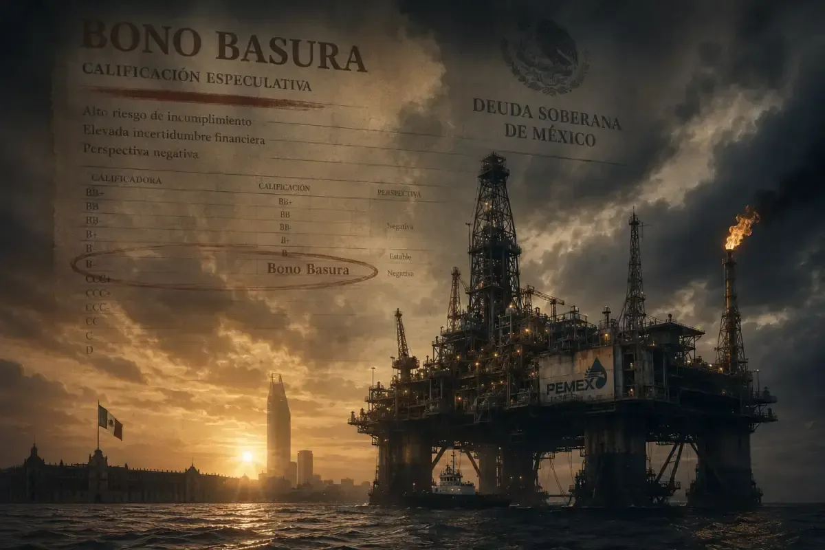 La calificación de Pemex ha descendido a grado especulativo, destacando los riesgos fiscales en el país.
