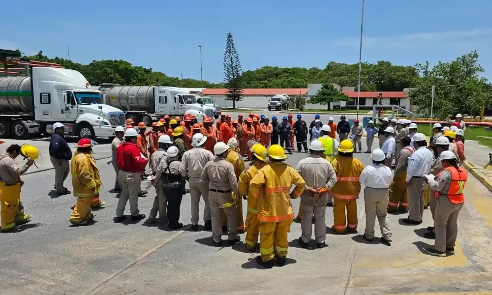 El simulacro busca fortalecer la respuesta ante emergencias en instalaciones petroleras.