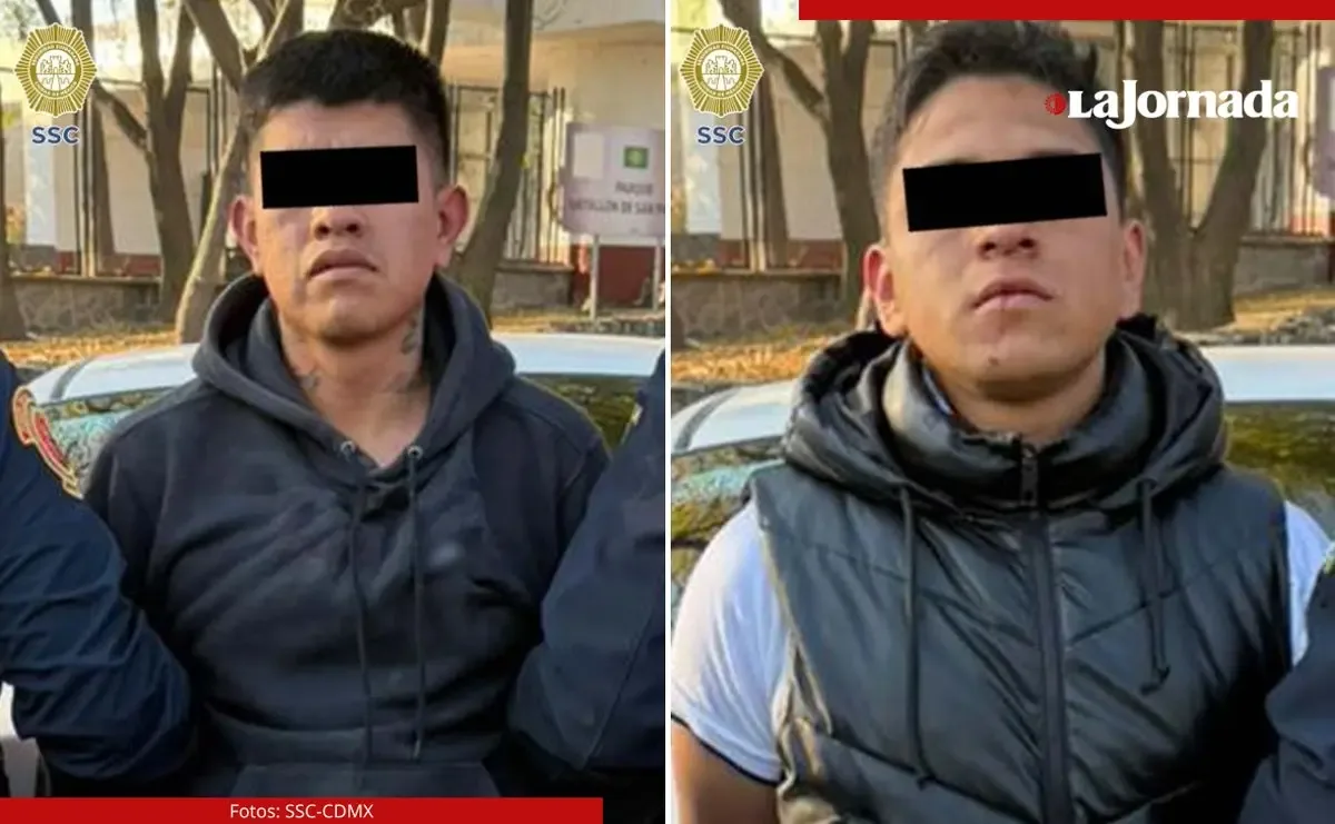 "Policías detienen a los sospechosos del asalto en Álvaro Obregón."