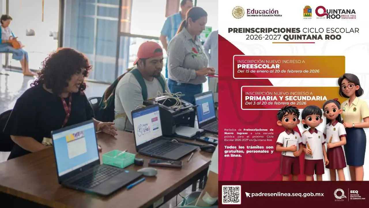 "Portal de inscripción en línea para preescolar en Quintana Roo."