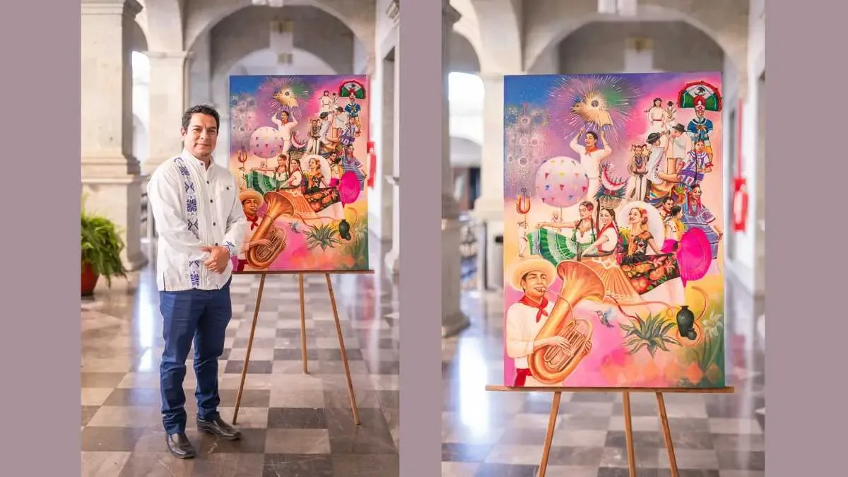 Presentación de la imagen oficial de la Guelaguetza 2026 por Salomón Jara en Oaxaca.