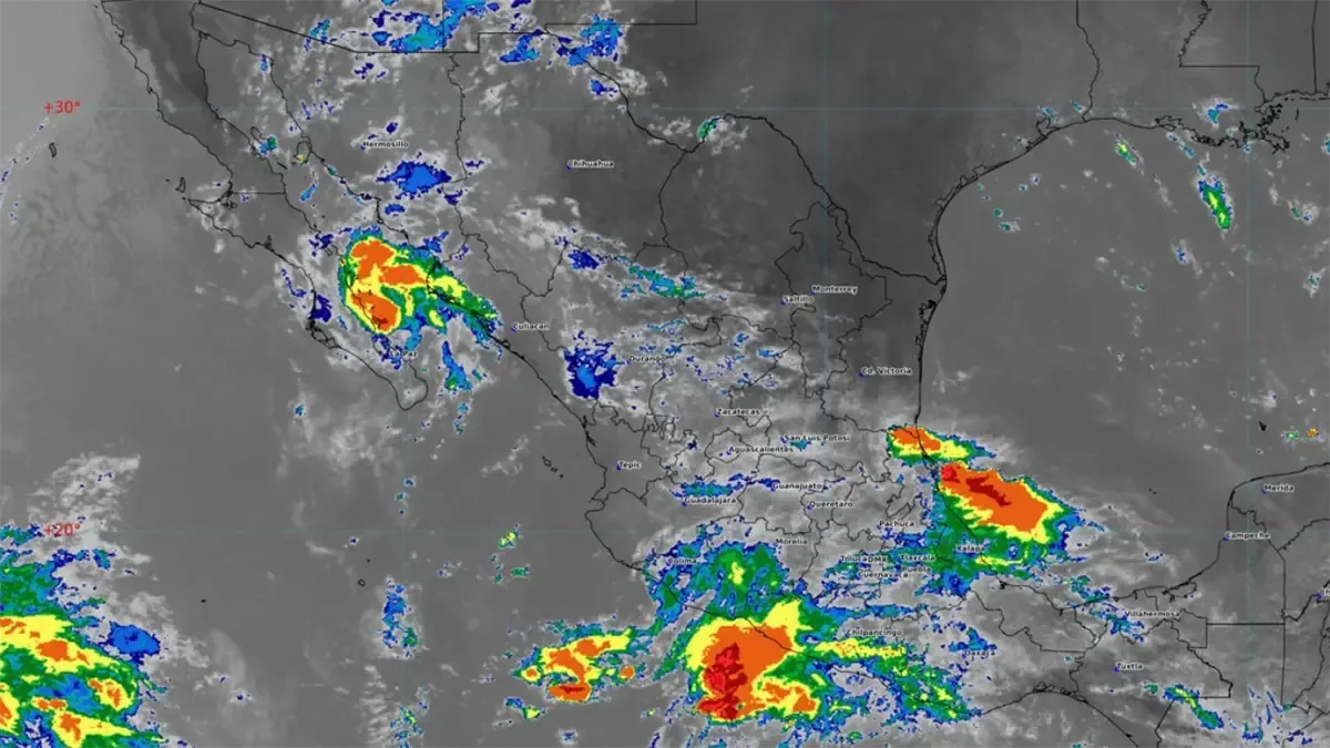 Se prevén lluvias intensas que podrían generar deslaves e inundaciones en Sinaloa y otras entidades.