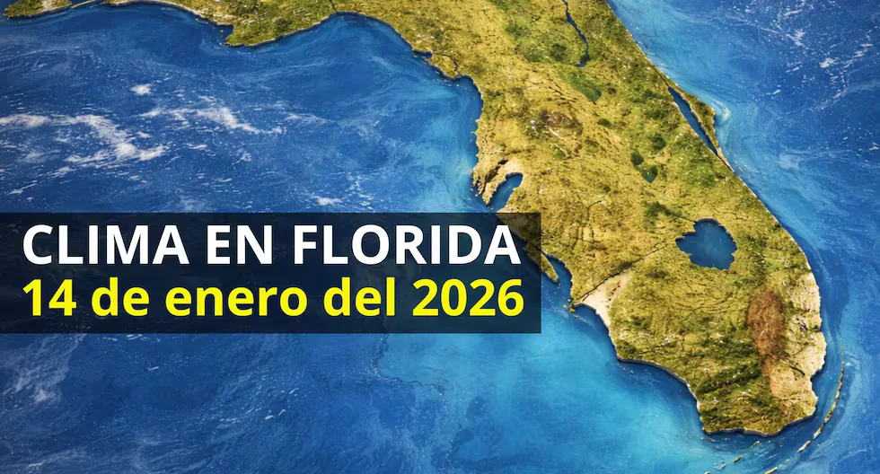 Pronóstico del tiempo en Florida para el 14 de enero de 2026.