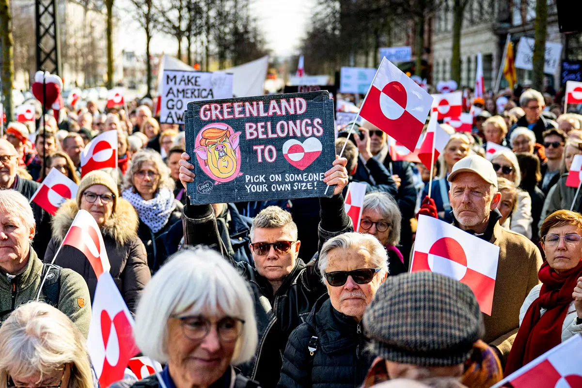 Protesta en Copenhague contra las amenazas de compra de Groenlandia por EE. UU.