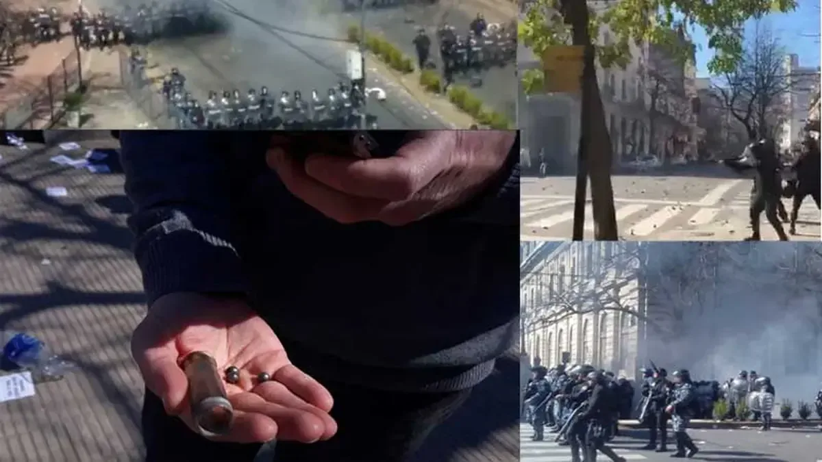 La movilización por la defensa de empleos terminó en enfrentamientos entre trabajadores y policías en La Plata.