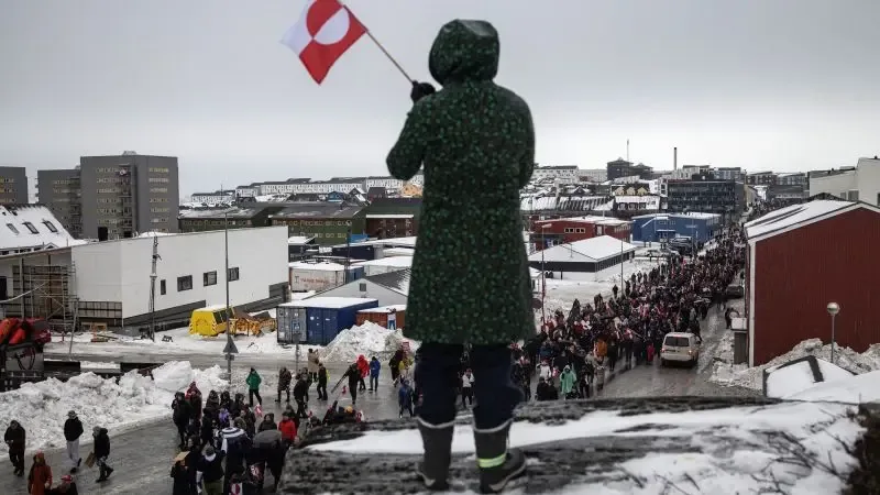 Protestas en Nuuk contra la demanda de anexión de Groenlandia por EE. UU.