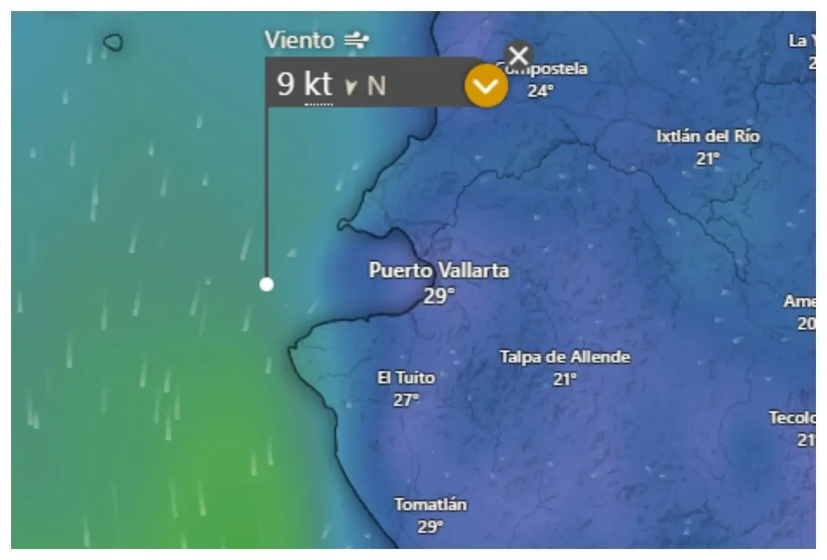 El clima en la región de Bahía de Banderas incluye calor extremo y probabilidad de lluvias dispersas.