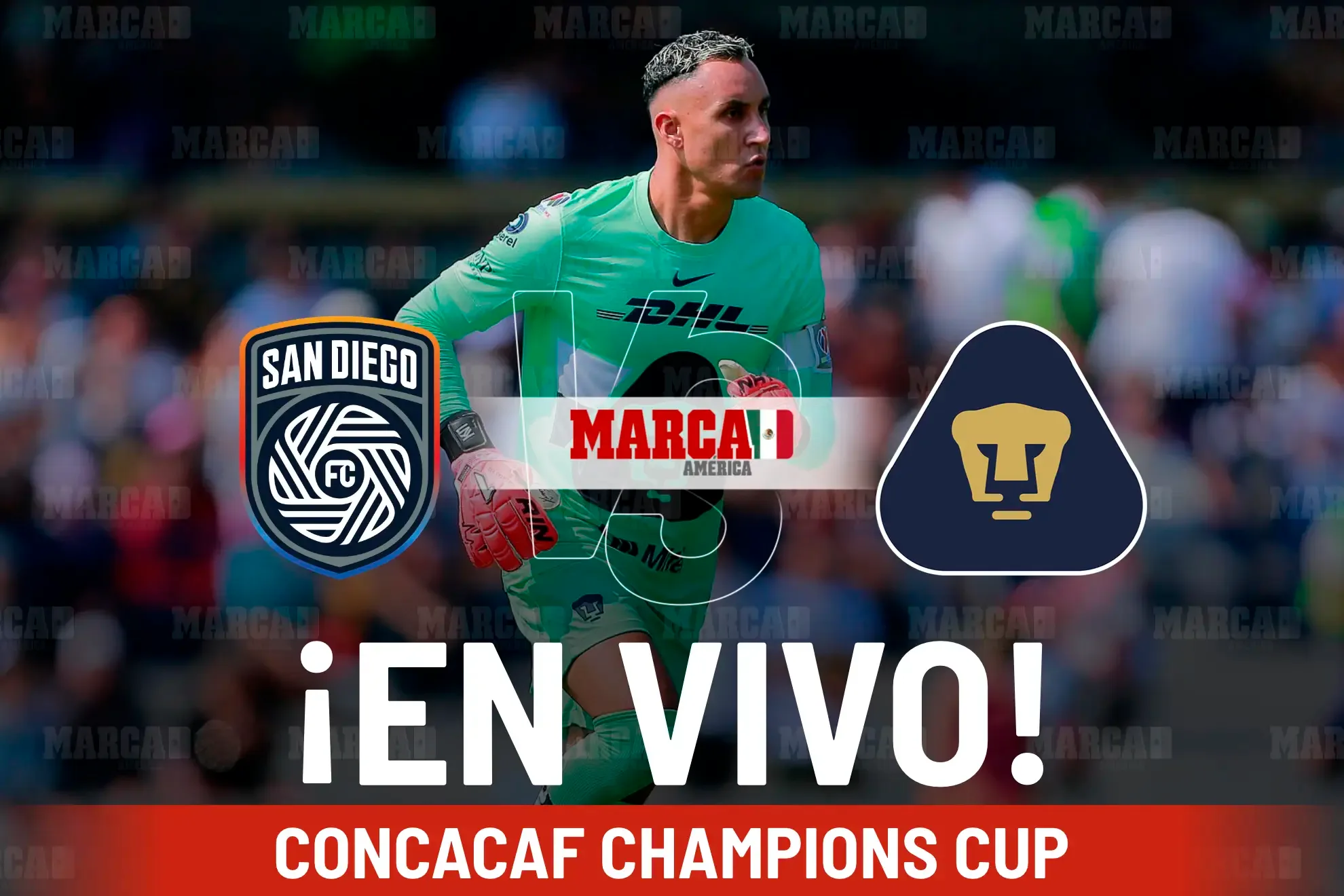 Pumas y San Diego FC durante el partido de Concachampions en San Diego.