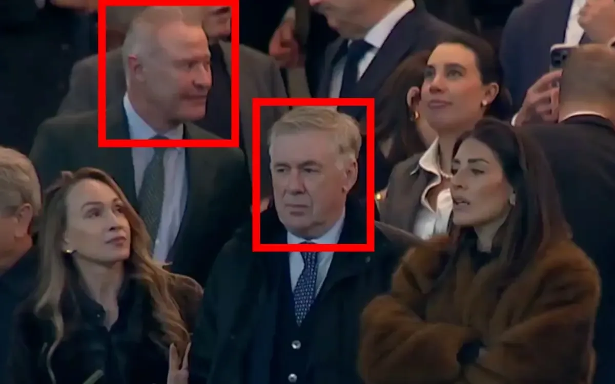 Quirino Ordaz Coppel en el estadio Santiago Bernabéu durante la Champions League.