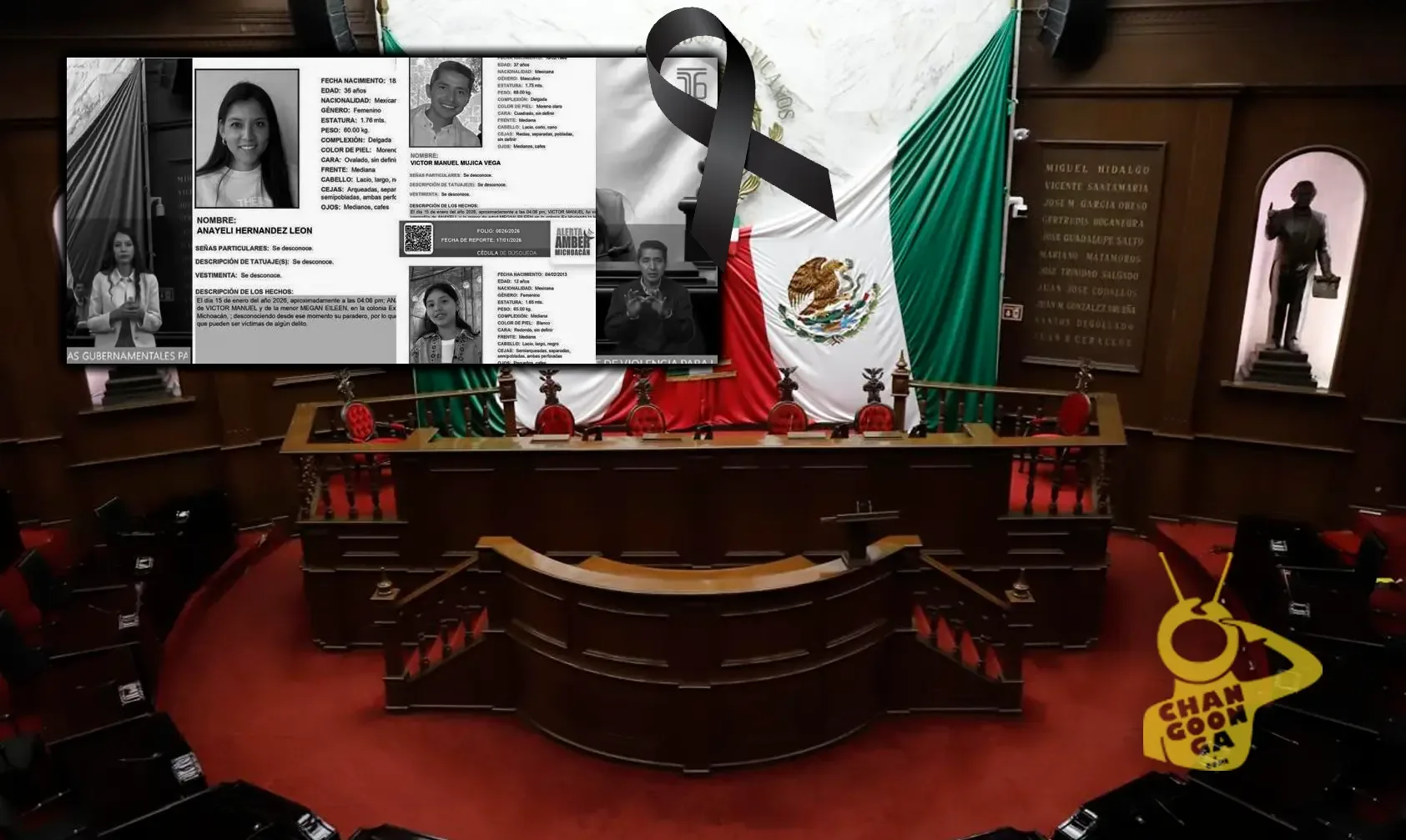Reacción del Congreso del Estado de Michoacán ante el asesinato de defensores de derechos humanos.