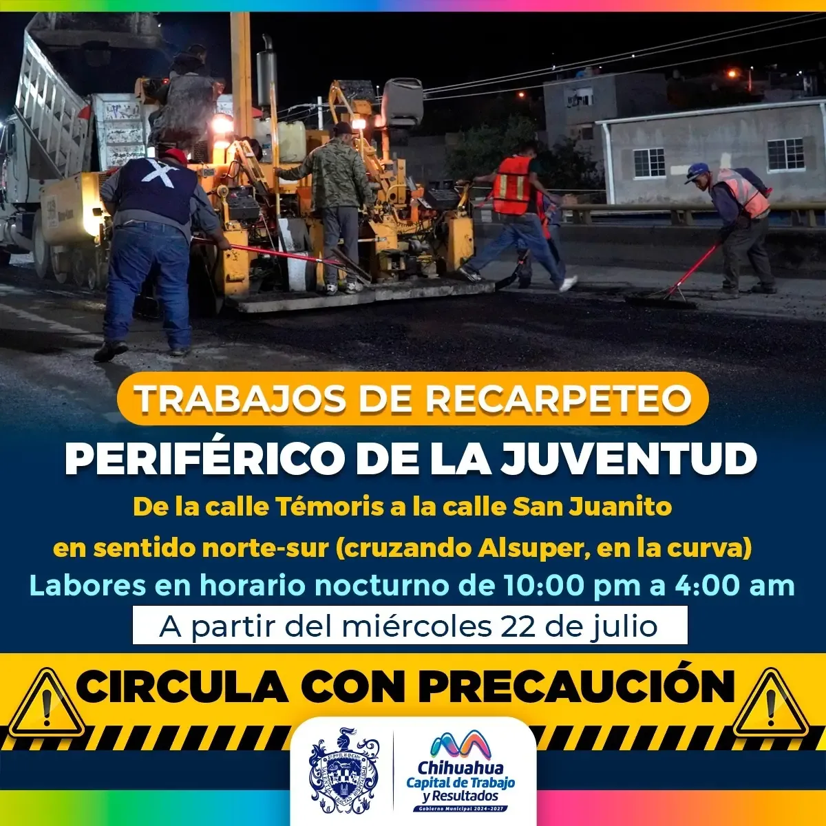 Este recarpeteo busca mejorar la movilidad y las condiciones de las calles en Chihuahua.