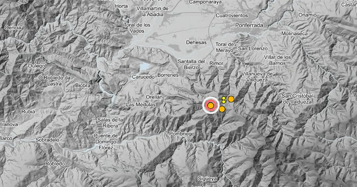 La actividad sísmica se intensifica en El Bierzo una semana después de un terremoto significativo.