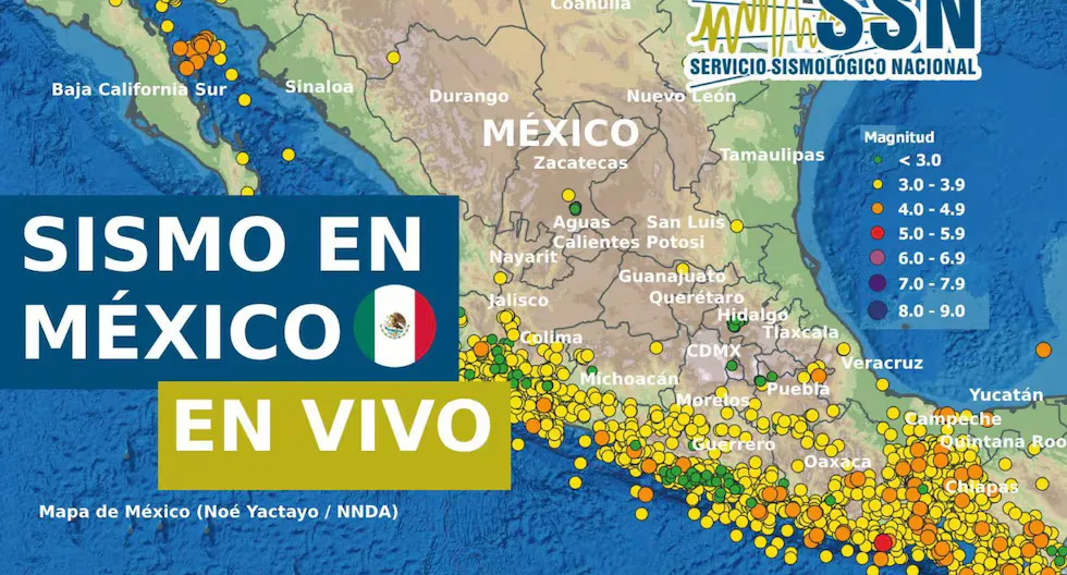 Registro del último sismo en México el 21 de enero de 2026.