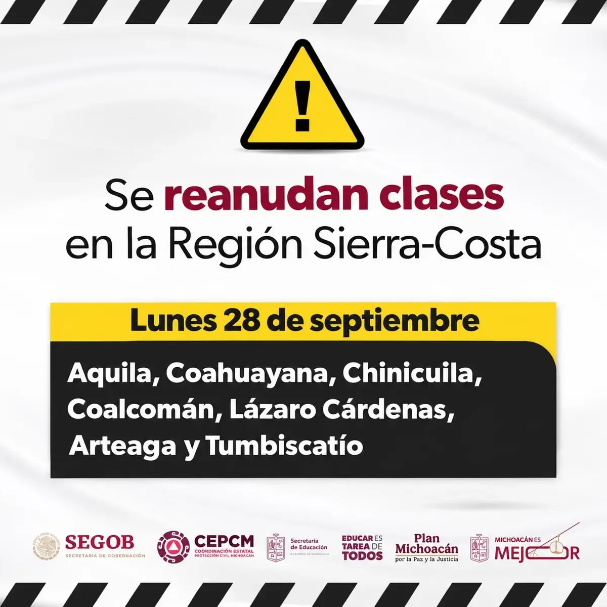 La reactivación escolar abarca todos los niveles educativos tras la suspensión por el huracán.