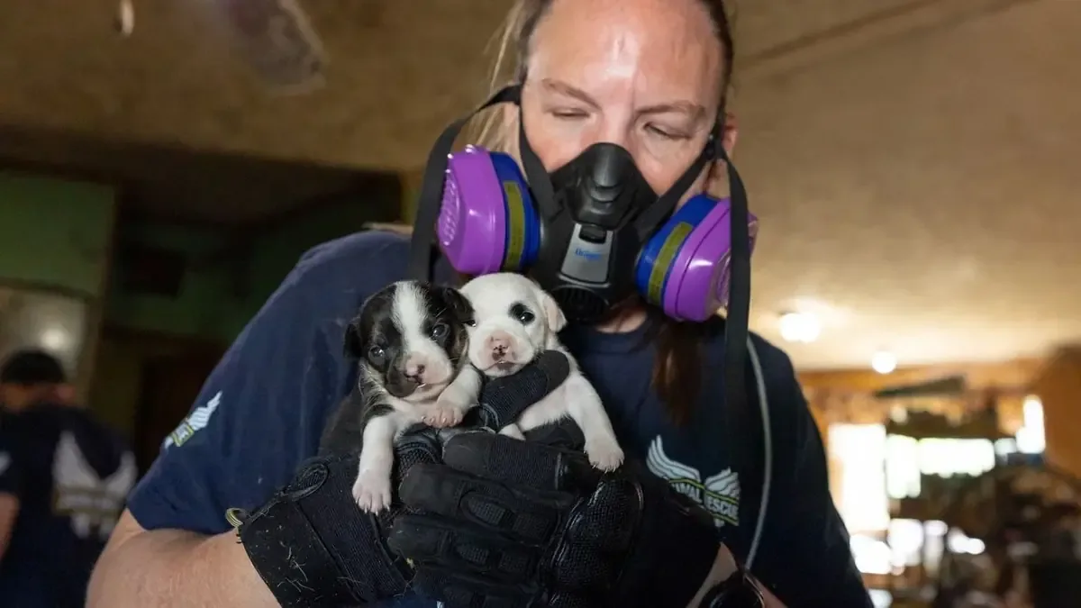 Animal Rescue Corps salvó a 133 chihuahuas y otros animales en grave riesgo.