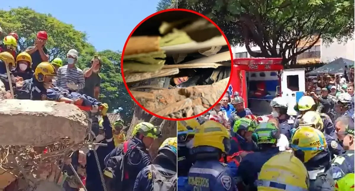El rescate de una mujer atrapada en un terremoto trae esperanza a Cali.