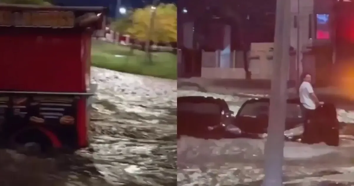 Vecinos de Ciudad Juárez actúan ante fuertes lluvias y rescatan a un hombre en una emergencia.