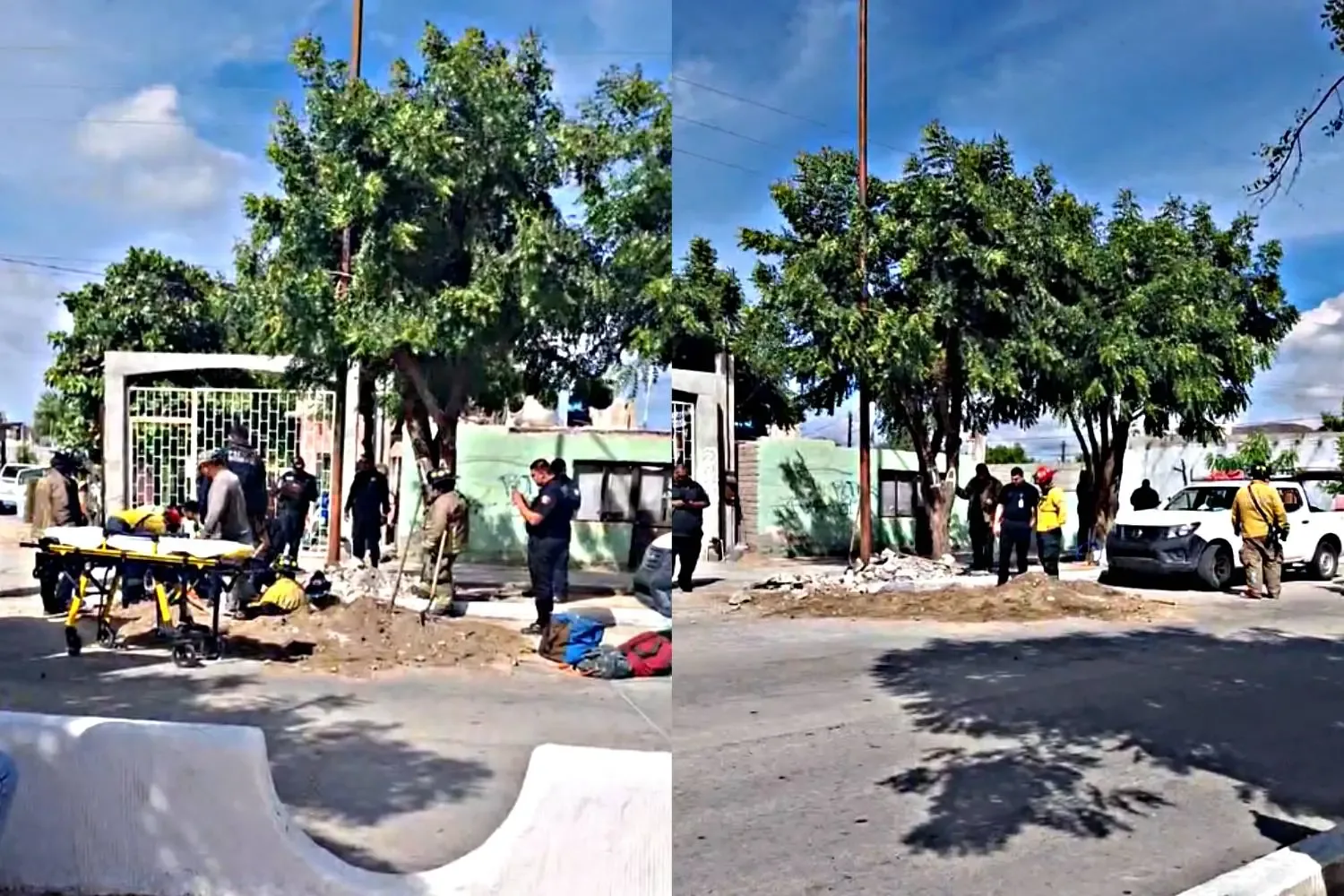 Rescate de un trabajador del SAPA tras colapso de zanja en La Paz.