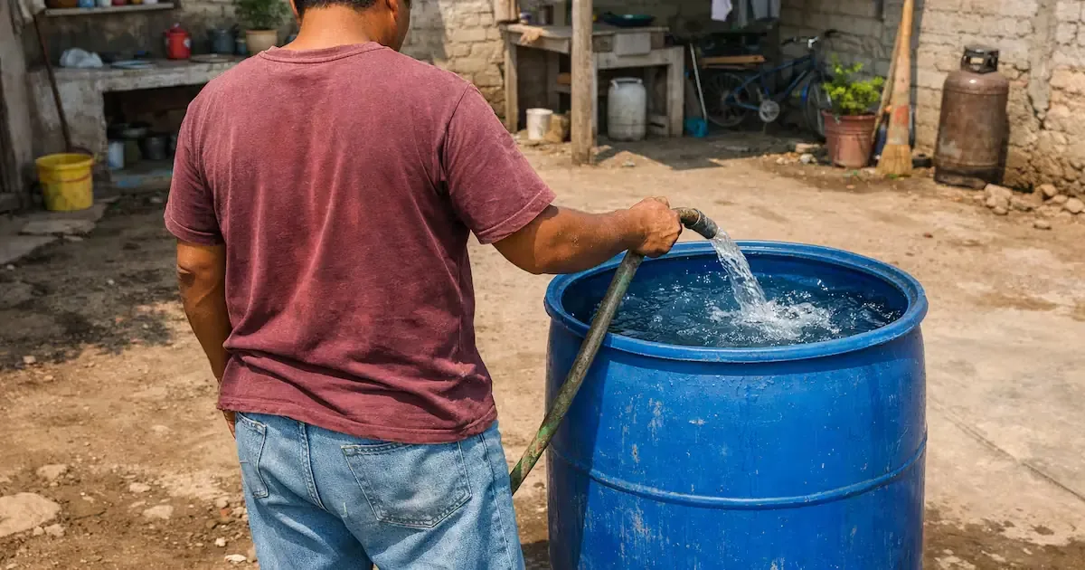 Residentes enfrentan menos de seis horas de suministro de agua y fugas de drenaje peligrosas.