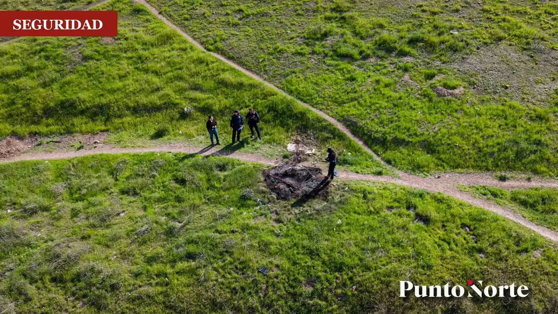 Restos humanos encontrados en un parque industrial de Tijuana.