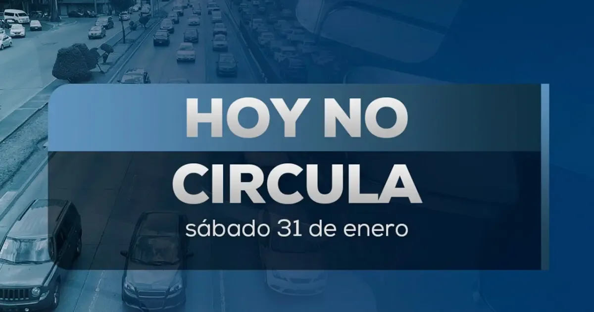 Restricciones del programa Hoy No Circula para el quinto sábado del mes.