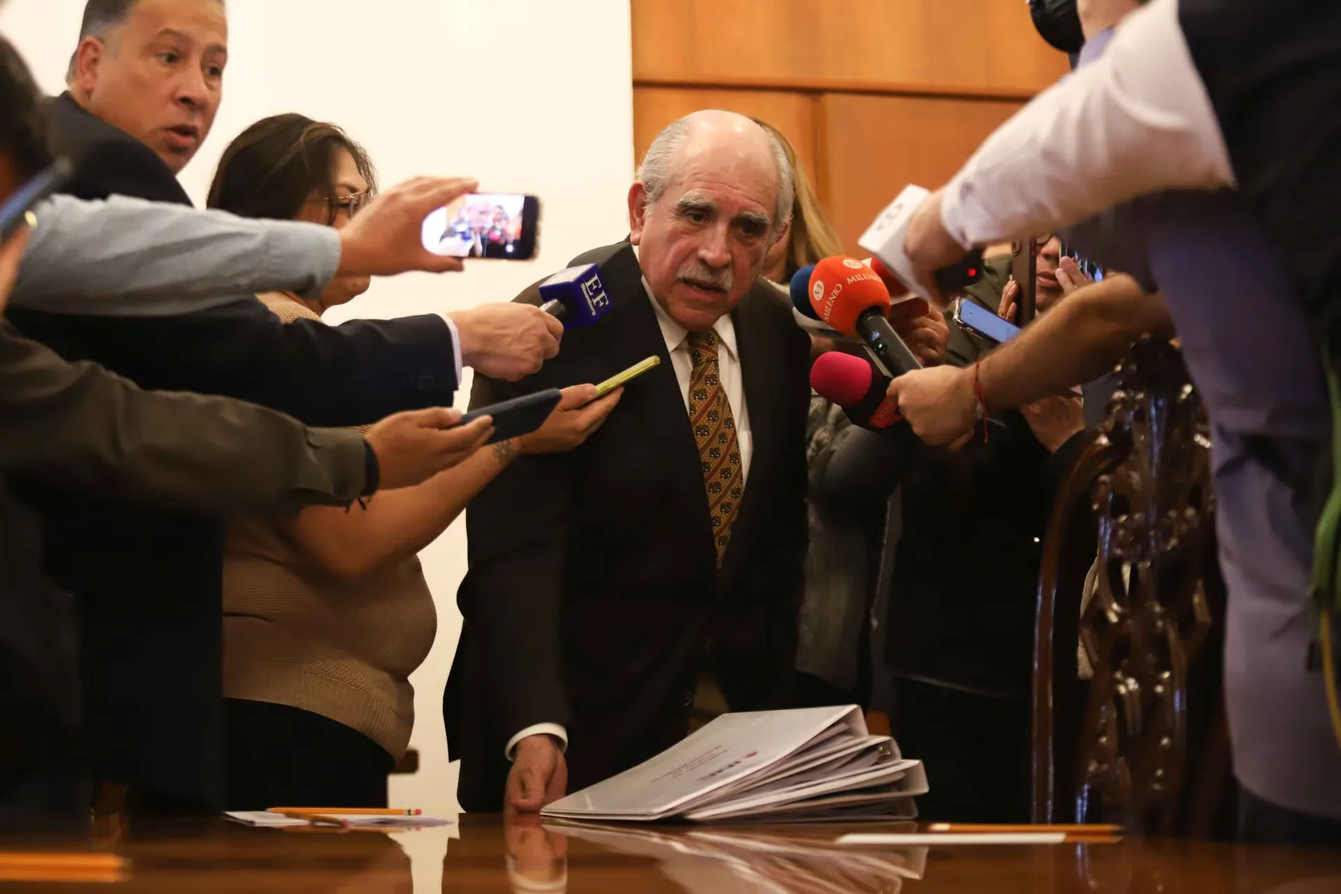 Reunión de líderes morenistas sobre la reforma electoral con la presidenta Claudia Sheinbaum.