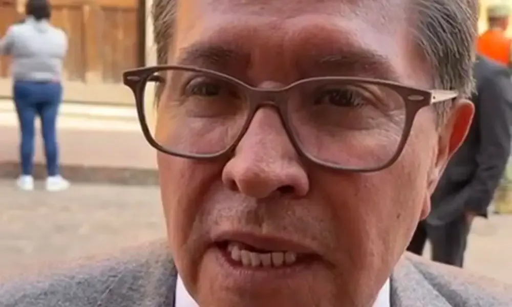 Ricardo Monreal Ávila durante un pronunciamiento sobre la reforma electoral.
