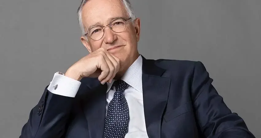 Ricardo Salinas Pliego, líder de Grupo Salinas, durante el anuncio del pago al SAT.