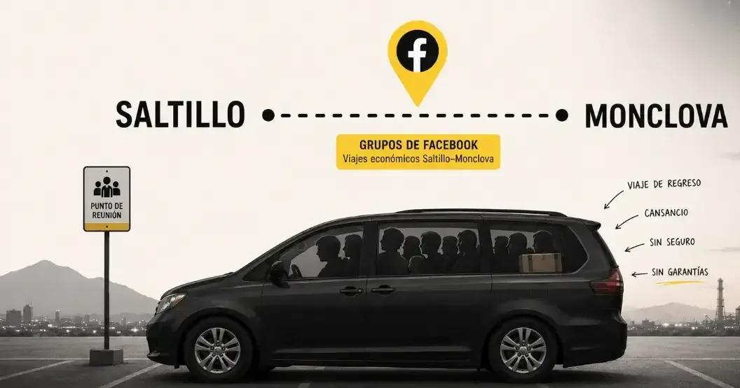 Usuarios descubren la terminal informal que conecta a foráneos en Coahuila.