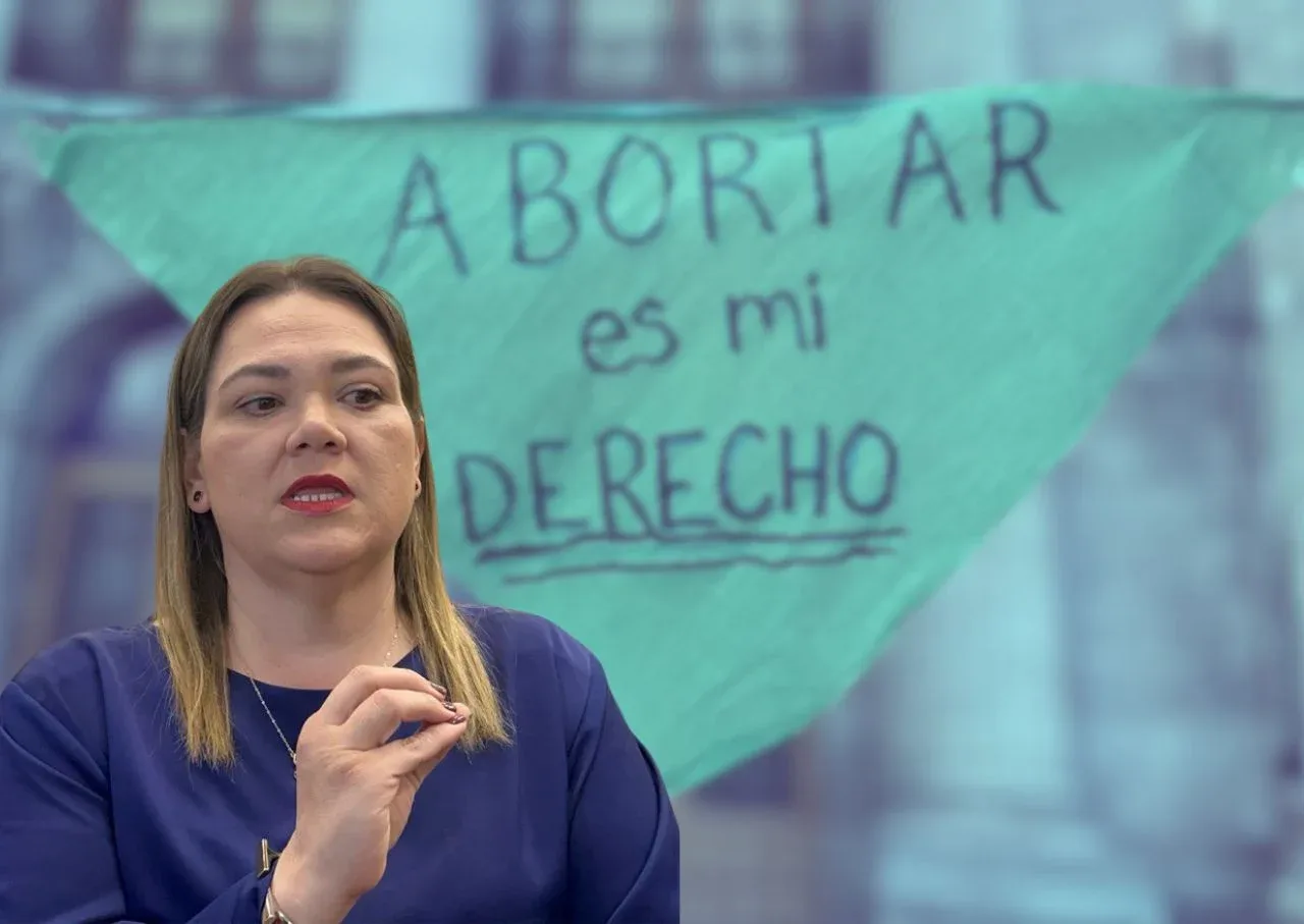 Rocío Cervantes Barba durante su declaración sobre el aborto en Guanajuato.