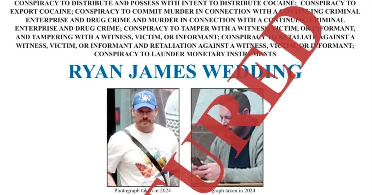 Ryan Wedding, exatleta olímpico, tras su captura por el FBI.