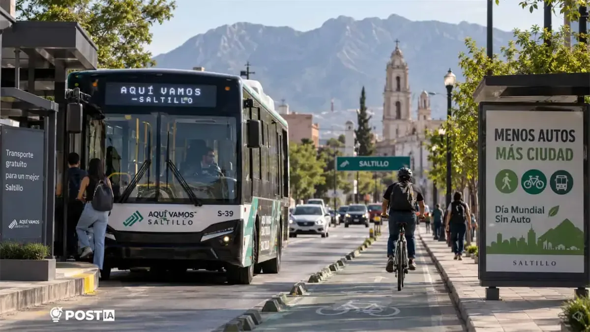 La dependencia del automóvil en Saltillo plantea retos para la movilidad sostenible en la ciudad.