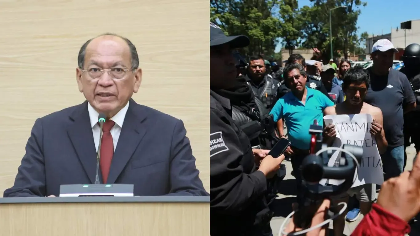 Samuel Aguilar Pala presenta informe sobre linchamientos en Puebla.