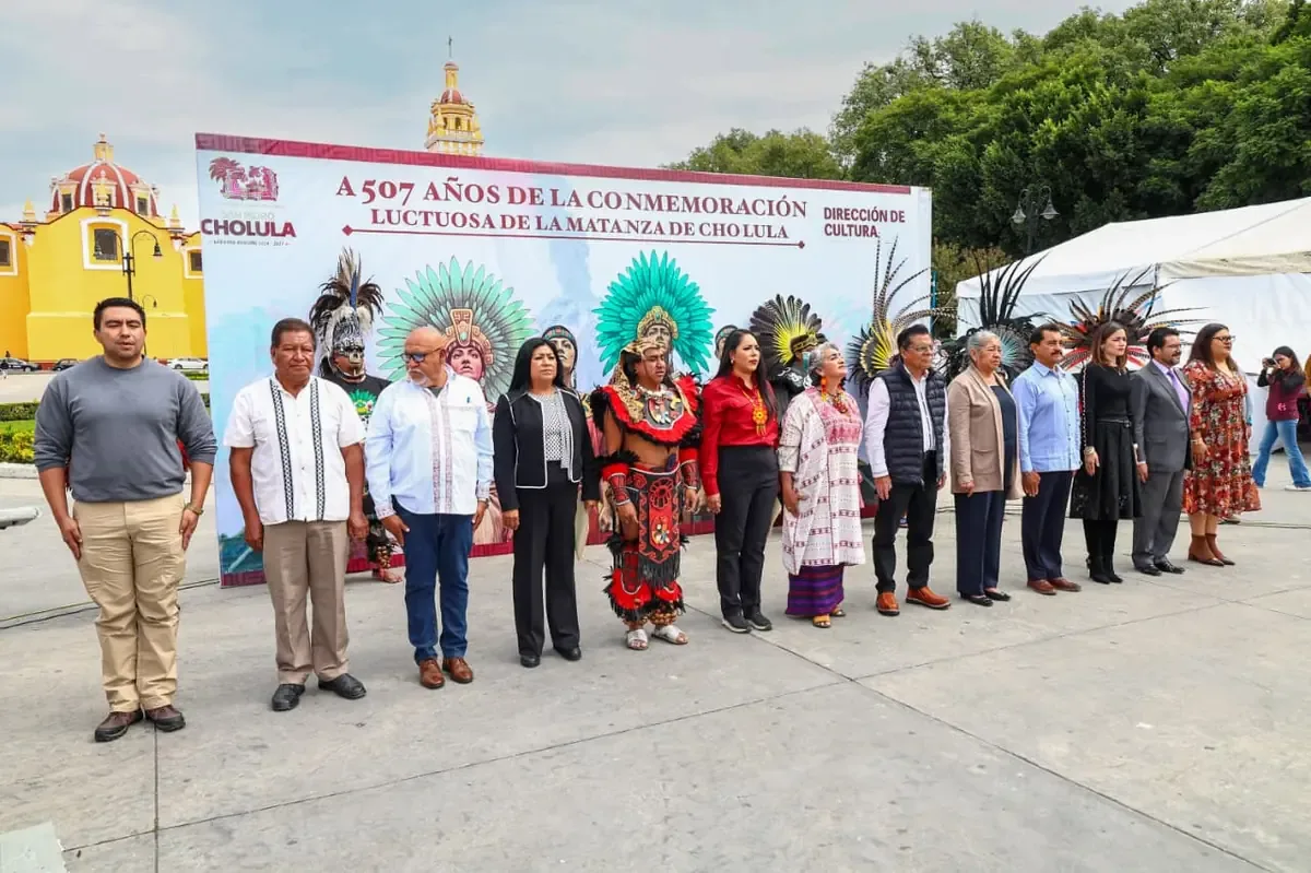La ceremonia rinde homenaje a los cholultecas que defendieron su cultura en 1519.