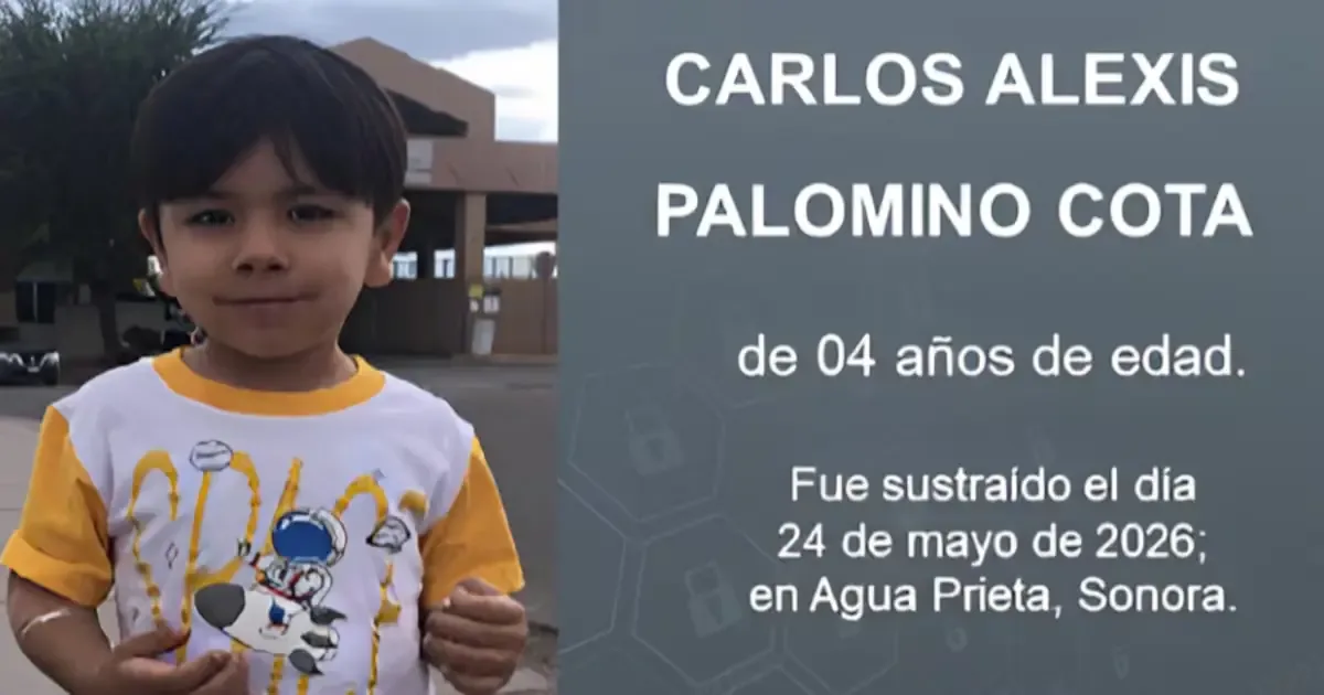 Autoridades solicitan apoyo ciudadano para localizar al menor de Sonora.