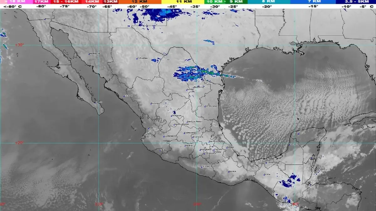 Se esperan precipitaciones severas en el sur y oriente del país, afectando Chiapas, Veracruz y Oaxaca.