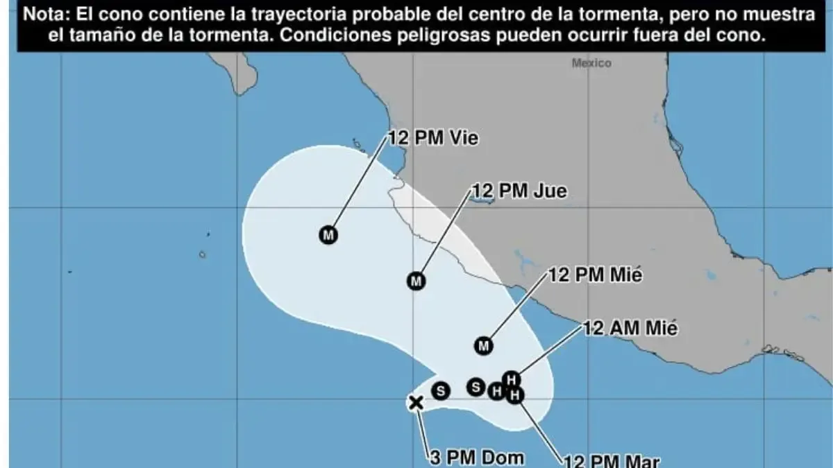 Las autoridades monitorean de cerca la Depresión Tropical 17-E ante posibles efectos en Baja California Sur.