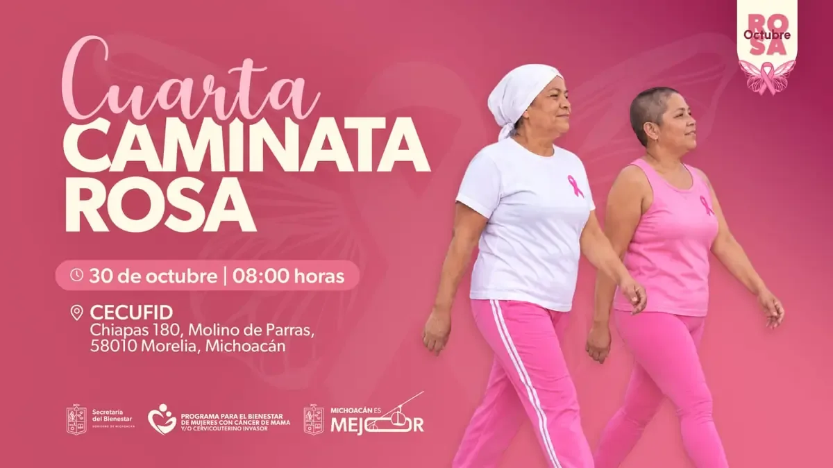 La Secretaría del Bienestar busca promover la prevención del cáncer de mama mediante esta actividad en octubre.