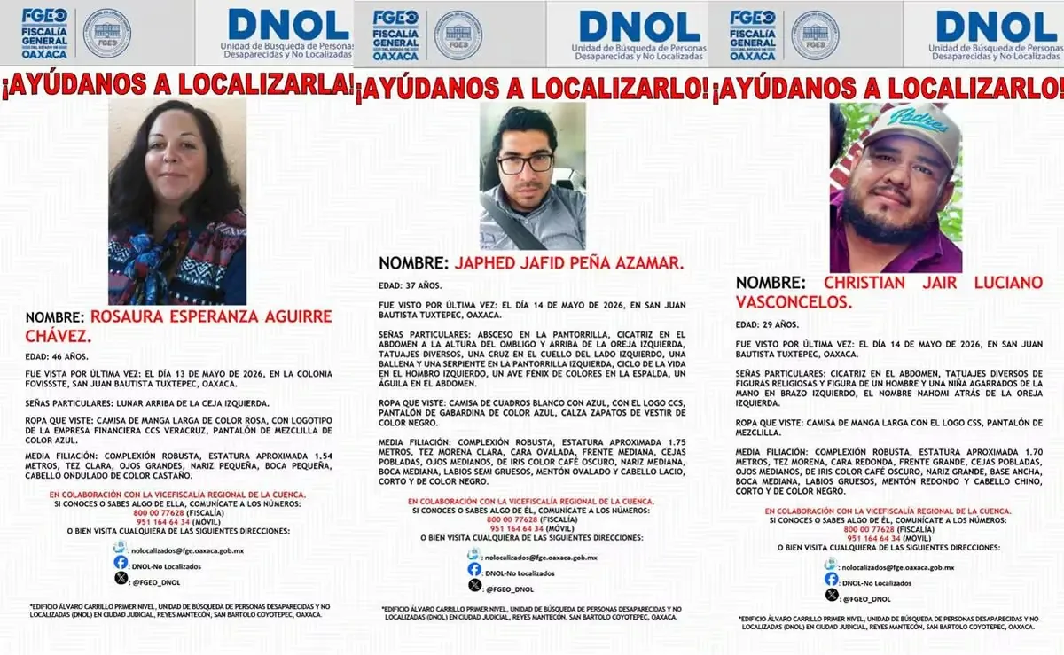 La desaparición ocurrió en San Juan Bautista Tuxtepec, generando protestas por la falta de información.