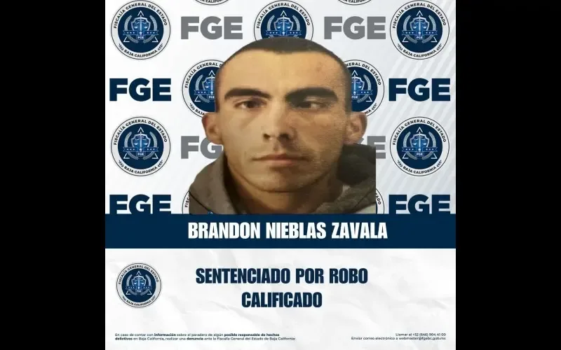 Sentencia de 7 años por robo violento en Coppel en Tijuana.