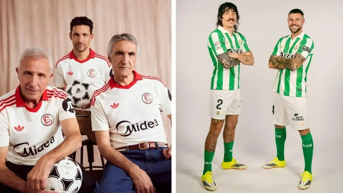 Sevilla y Betis homenajean su historia con camisetas especiales en jornada 31 de LaLiga.