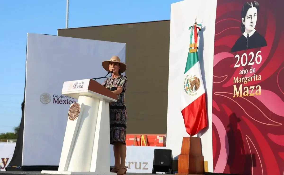 La presidenta destacó los apoyos sociales y el avance en educación y salud en el estado.