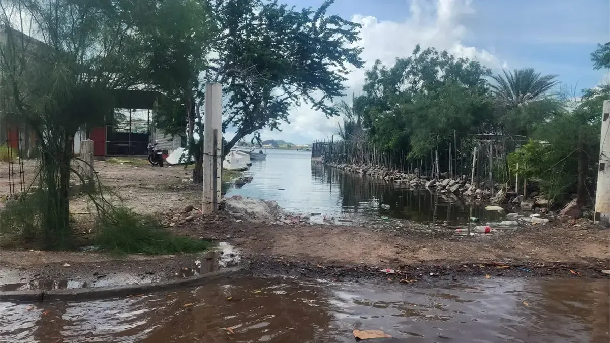 Comunidades costeras de Sinaloa enfrentan oleaje elevado tras el huracán Polo.