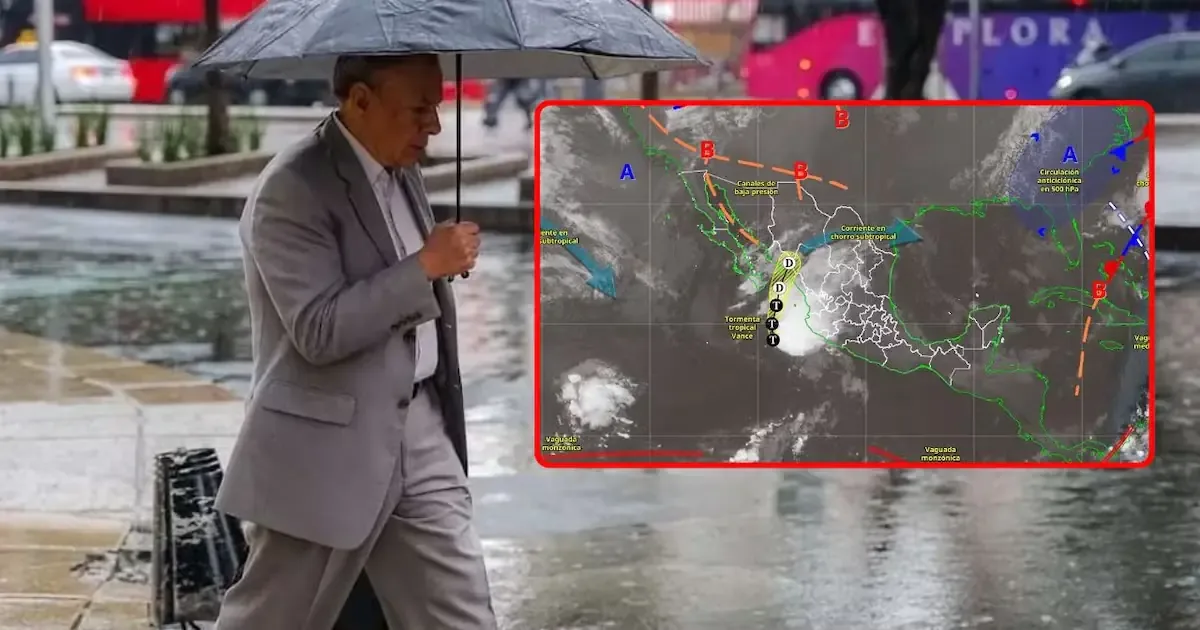 La tormenta tropical Vance generará lluvias intensas en Sinaloa, Nayarit y Durango, así como fuertes vientos en el Pacífico.