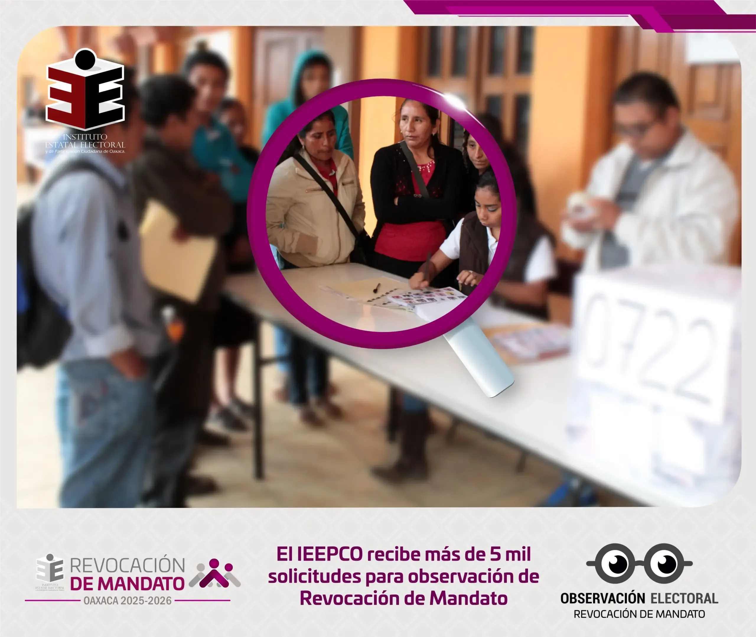 Solicitudes del IEEPCO para la observación del proceso electoral.